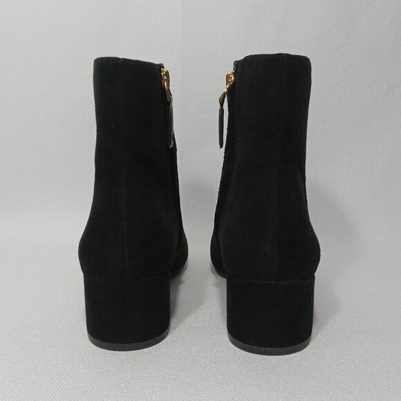 LAUREN RALPH LAUREN Wharton Black Suede Leather Ankle Boot Womens Size 5 - Picture 6 of 16
